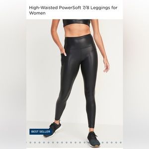 Old Navy Active Powersoft High-Rise Leggings Go Dry in Black Glitter